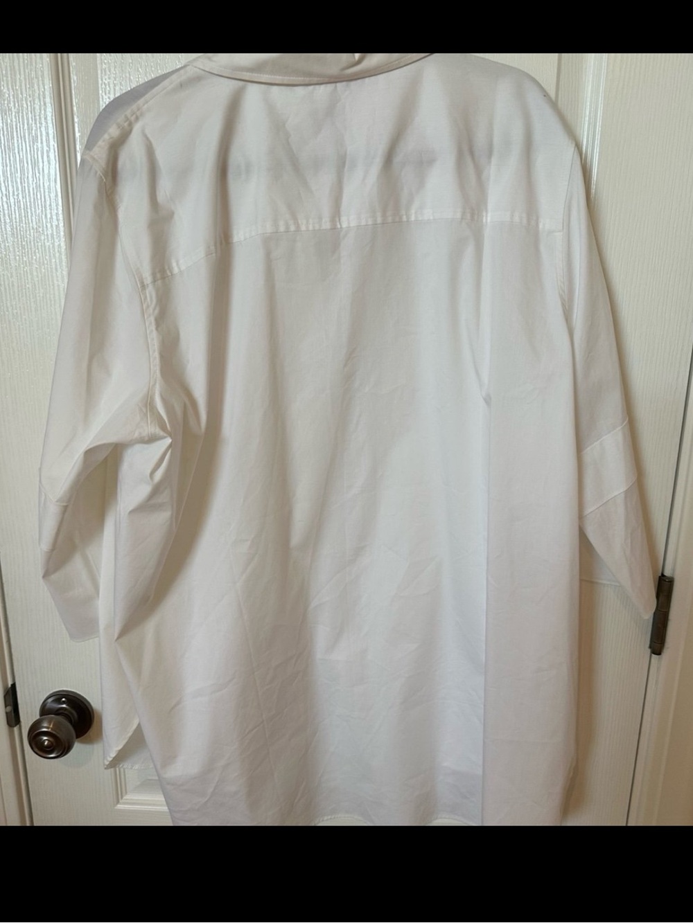 CALVIN KLEIN size 1X White Oversized Button-Up Quarter Sleeve Blouse NEW $89 - Picture 10 of 13